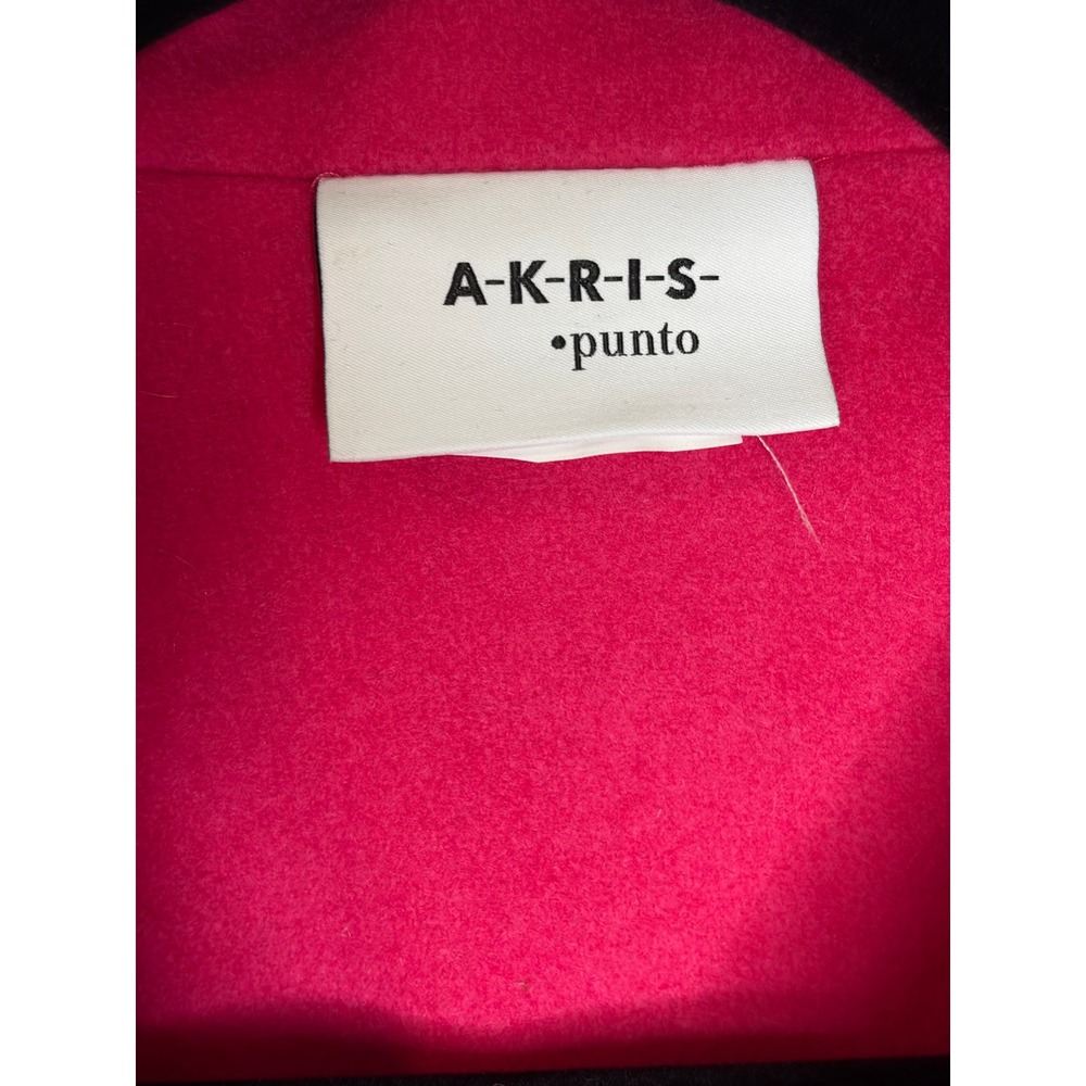 Akris Punto Pink Wool Blend Moto Jacket Women 4 Fair - Picture 2 of 16
